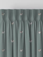 Sophie Allport Duck Egg Blue Chicken Made To Measure Curtains - Image 5 of 9