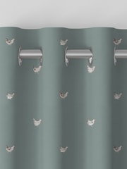 Sophie Allport Duck Egg Blue Chicken Made To Measure Curtains - Image 7 of 9