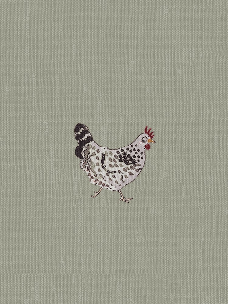 Sophie Allport Natural Chicken Made To Measure 100% Cotton Curtains - Image 9 of 9