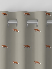 Sophie Allport Natural Foxes Made To Measure 100% Cotton Curtains - Image 7 of 9