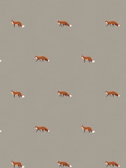 Sophie Allport Natural Foxes Made To Measure 100% Cotton Curtains - Image 8 of 9
