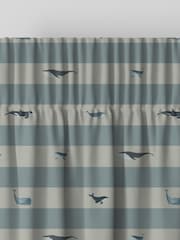 Sophie Allport Duck Egg Blue Kids Whale Stripe Made To Measure Curtains - Image 6 of 9