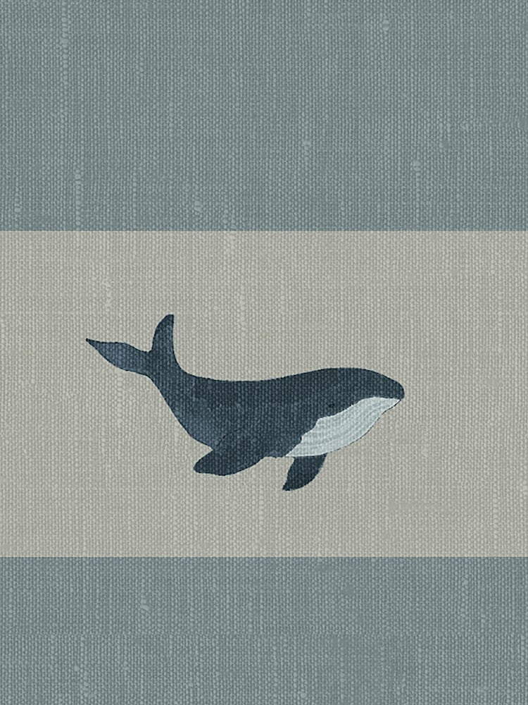 Sophie Allport Duck Egg Blue Kids Whale Stripe Made To Measure Curtains - Image 9 of 9