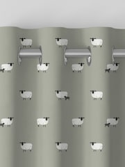 Sophie Allport Sage Green Sheep Made To Measure 100% Cotton Curtains - Image 7 of 9