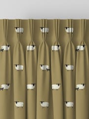 Sophie Allport Ochre Yellow Sheep Made To Measure 100% Cotton Curtains - Image 5 of 9