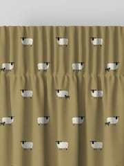 Sophie Allport Ochre Yellow Sheep Made To Measure 100% Cotton Curtains - Image 6 of 9