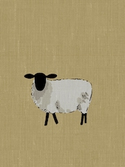 Sophie Allport Ochre Yellow Sheep Made To Measure 100% Cotton Curtains - Image 9 of 9