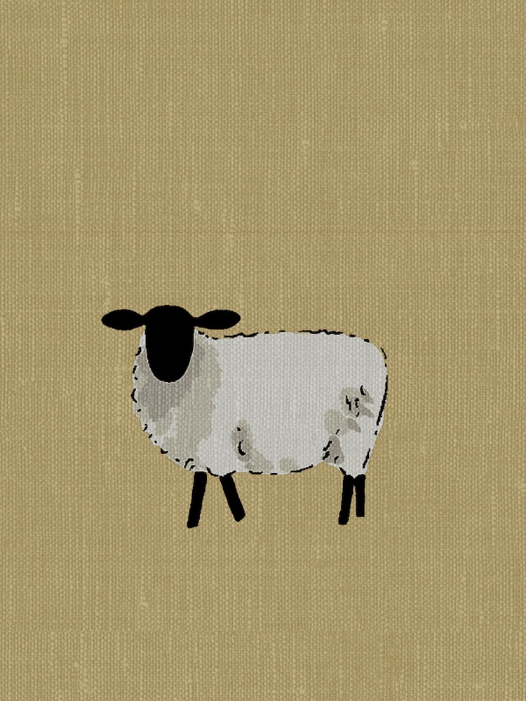 Sophie Allport Ochre Yellow Sheep Made To Measure 100% Cotton Curtains - Image 9 of 9