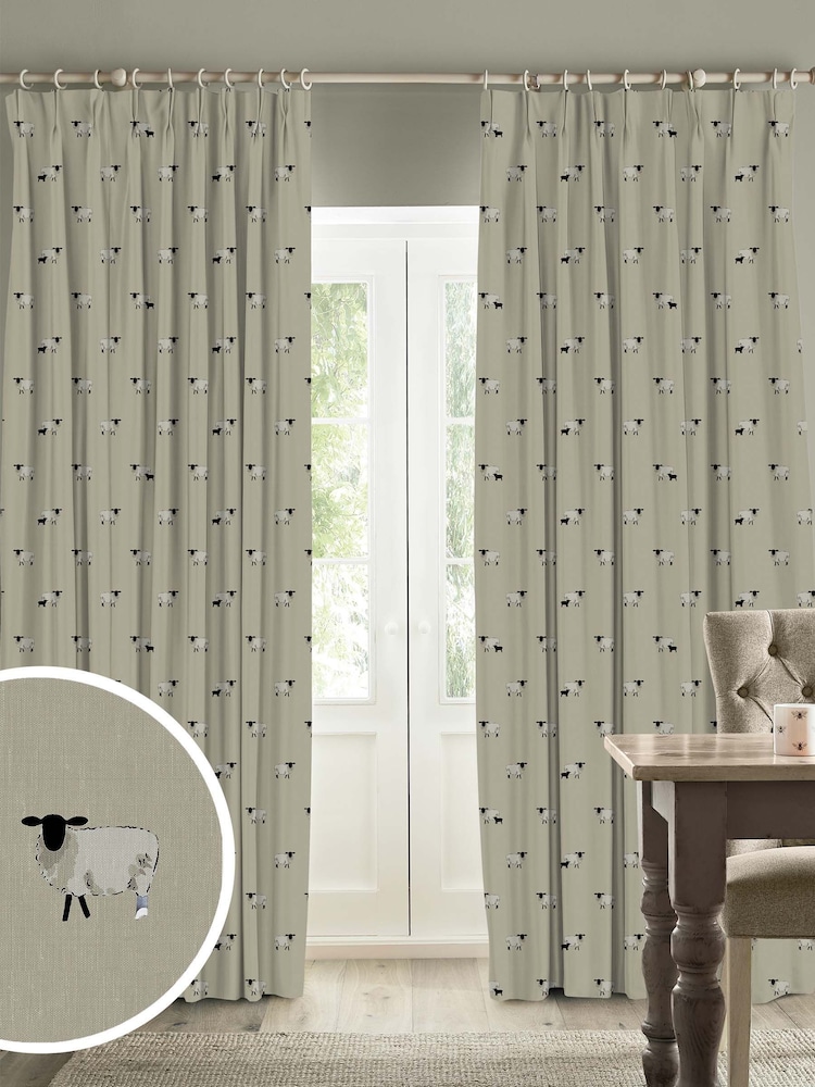 Sophie Allport Natural Sheep Made To Measure Curtains - Image 1 of 9