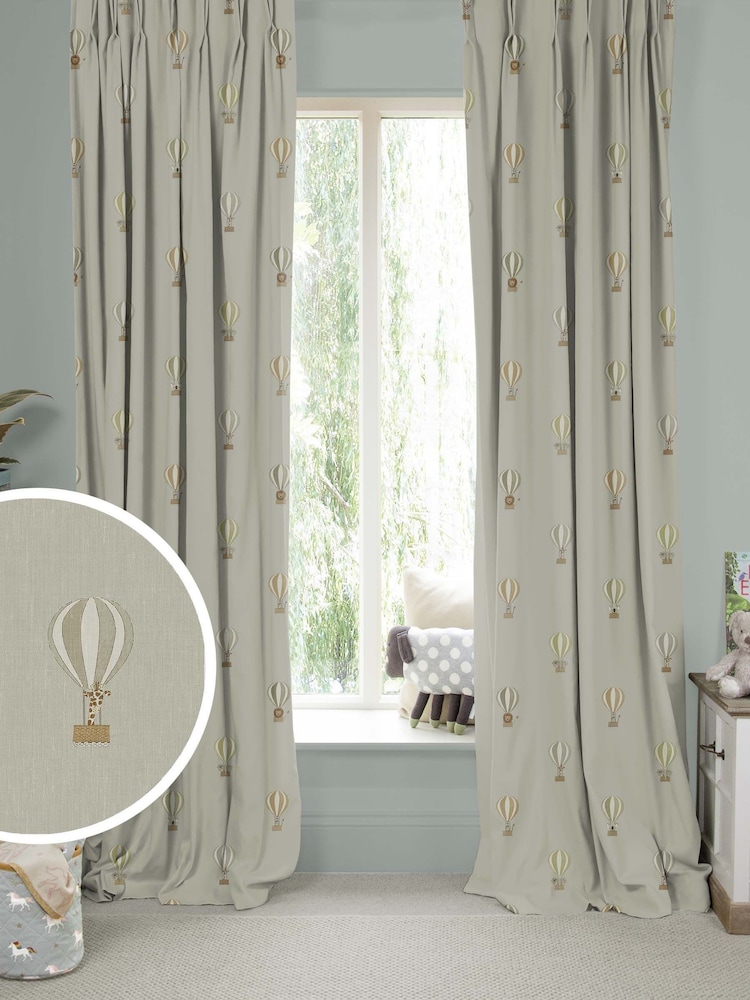 Sophie Allport Grey Bears and Balloons Made To Measure Curtains - Image 1 of 9