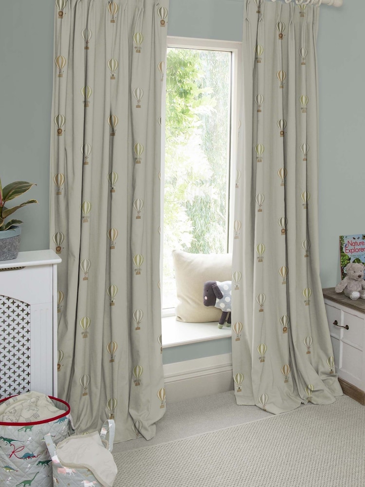 Sophie Allport Grey Bears and Balloons Made To Measure Curtains - Image 2 of 9