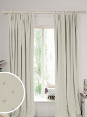 Sophie Allport Natural Hearts Made To Measure 100% Cotton Curtains - Image 1 of 9