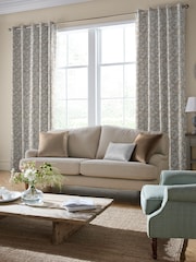 Laura Ashley Natural Willow Leaf Chenille Made To Measure Curtains - Image 1 of 9