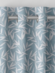 Laura Ashley Blue Willow Leaf Chenille Made To Measure Curtains - Image 6 of 9