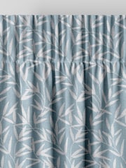 Laura Ashley Blue Willow Leaf Chenille Made To Measure Curtains - Image 7 of 9