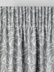 Laura Ashley Steel Grey Willow Leaf Chenille Made To Measure Curtains - Image 7 of 9