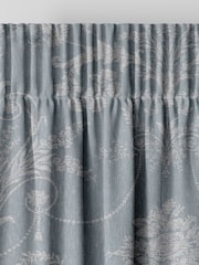 Laura Ashley Blue Josette Woven Made To Measure Curtains - Image 6 of 9