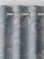 Laura Ashley Blue Josette Woven Made To Measure Curtains - Image 7 of 9