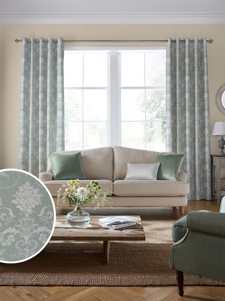 Laura Ashley Grey Josette Woven Made To Measure Curtains - Image 2 of 9