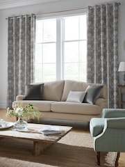 Laura Ashley Steel Grey Josette Woven Made To Measure Curtains - Image 2 of 9