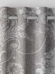 Laura Ashley Steel Grey Josette Woven Made To Measure Curtains - Image 6 of 9