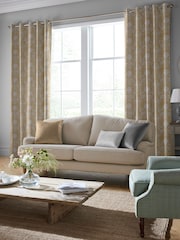 Laura Ashley Gold Josette Woven Made To Measure Curtains - Image 1 of 9