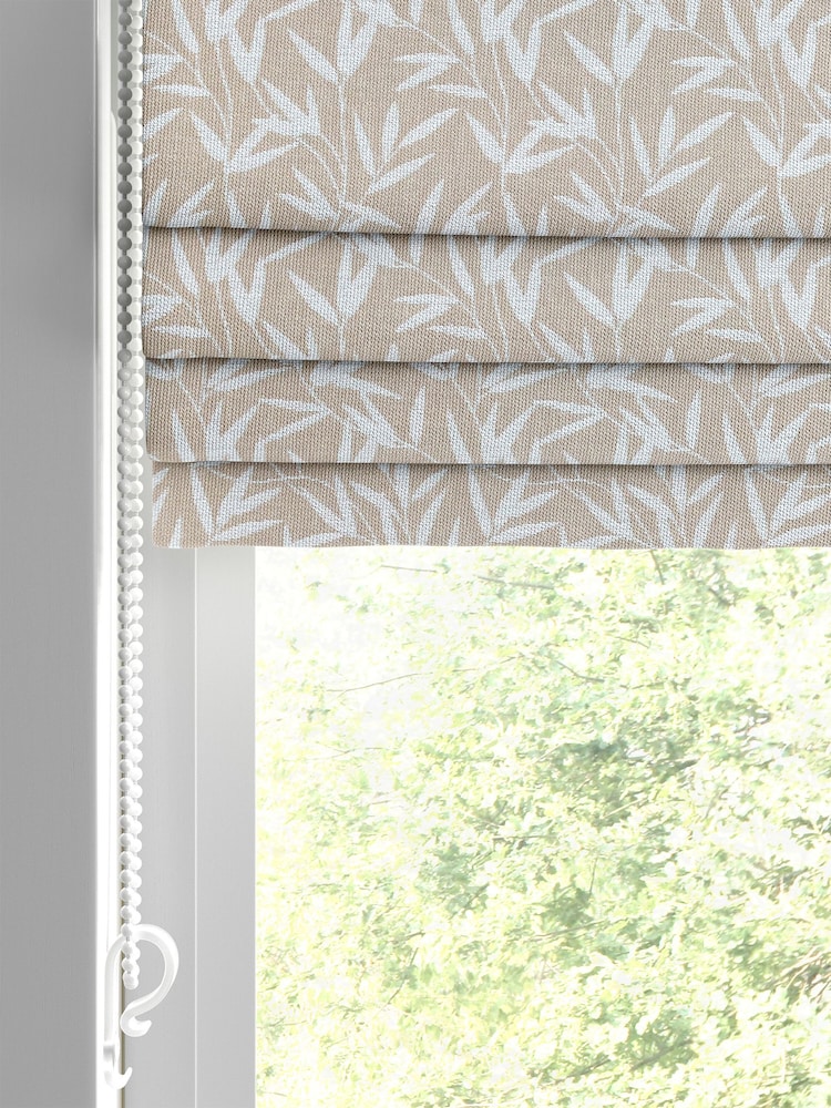 Laura Ashley Natural Willow Leaf Chenille Made To Measure Roman Blind - Image 2 of 6