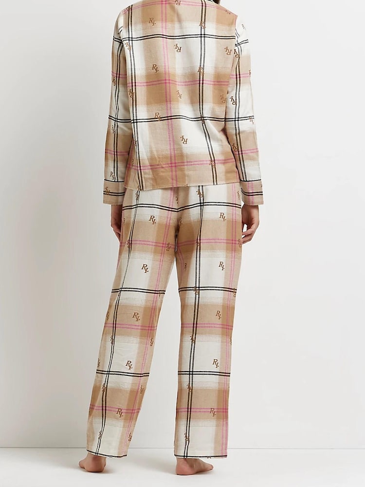 River Island Red Ls Check Pj Set - Image 2 of 5