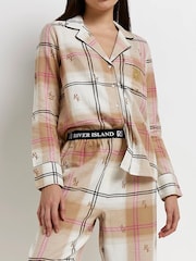 River Island Red Ls Check Pj Set - Image 4 of 5