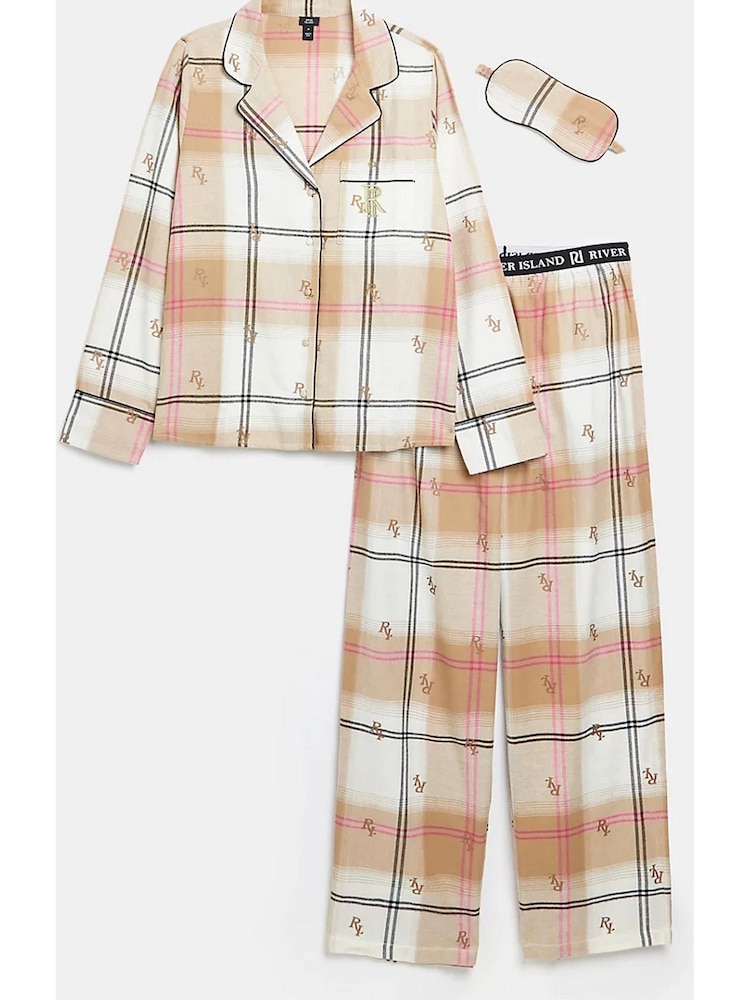 River Island Red Ls Check Pj Set - Image 5 of 5