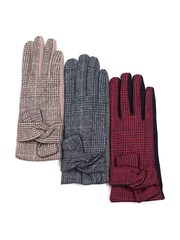 Hot Squash Womens Grey Checked Gloves - Image 3 of 3