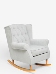 Soft Texture Light Grey Sherlock Rocking Chair - Image 3 of 10