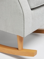 Soft Texture Light Grey Sherlock Rocking Chair - Image 7 of 10
