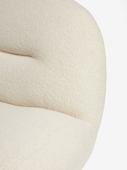 Soft Cosy Bouclé Ivory Natural Otis Swivel Accent Chair - Image 7 of 8