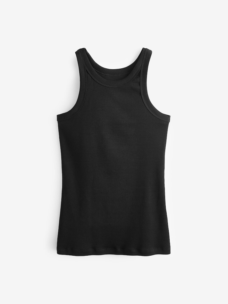 Black/White Stripe High Neck Vests 2 Pack - Image 7 of 7