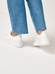 White Slip On Signature Forever Comfort® Leather Chunky Wedge Platform Trainers - Image 3 of 8