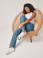 White Slip On Signature Forever Comfort® Leather Chunky Wedge Platform Trainers - Image 4 of 8
