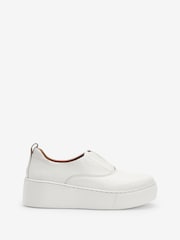 White Slip On Signature Forever Comfort® Leather Chunky Wedge Platform Trainers - Image 5 of 8