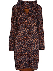 Whistles Animal Smudge Animal Frill Sack Dress - Image 4 of 4