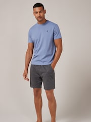 Navy/Grey/Blue 100% Cotton Jersey Pyjamas Shorts Set 3 Pack - Image 3 of 14