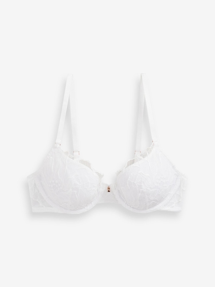 White Pad Balcony Forever Lite Floral Lace Spacer Bra - Image 5 of 5