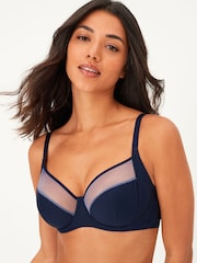 Navy Blue/Pink/White DD+ Non Pad Full Cup Bras 3 Packs - Image 1 of 6