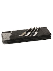 The Just Slate Company Natural Four Mini Highland Cow Cheese Board And Knife Set - Image 2 of 3