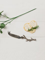 The Just Slate Company Chrome Stag Antler Cheese Knife - Image 1 of 3