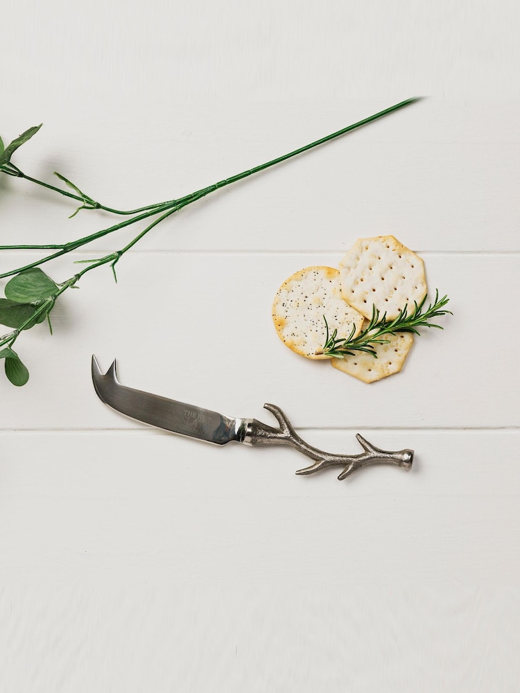The Just Slate Company Chrome Stag Antler Cheese Knife - Image 1 of 3