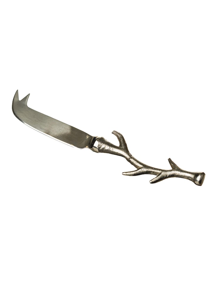 The Just Slate Company Chrome Stag Antler Cheese Knife - Image 2 of 3