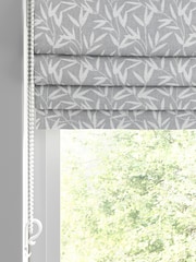 Laura Ashley Grey Willow Leaf Chenille Made To Measure Roman Blind - Image 2 of 6