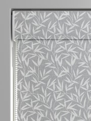 Laura Ashley Grey Willow Leaf Chenille Made To Measure Roman Blind - Image 3 of 6