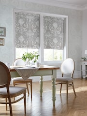 Laura Ashley Grey Josette Woven Made To Measure Roman Blind - Image 1 of 6