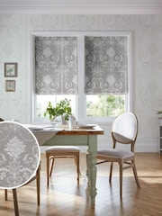 Laura Ashley Grey Josette Woven Made To Measure Roman Blind - Image 2 of 6